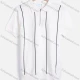 Wholesale Men's Casual Striped Quarter Zip Short Sleeve Henley Shirt C72042# White Clothing Wholesale Market Liuhua