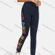 Wholesale Women's Casual Letter Print High Waist Ankle Length Legging Navy Clothing Wholesale Market Liuhua