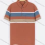 Wholesale Men's Casual Short Sleeve Button Front Multi-Stripe Polo Shirts preview