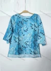 Wholesale Women's Casual Crew Neck 3/4 Sleeve Floral Blouse 002# - Liuhuamall