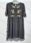 Wholesale Women's Casual Crew Neck Embroidered Appliques Tunic TB2625343# - Liuhuamall