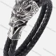 Wholesale Genuine Leather Toggle Clasps Bracelet PW771# Silver Clothing Wholesale Market Liuhua