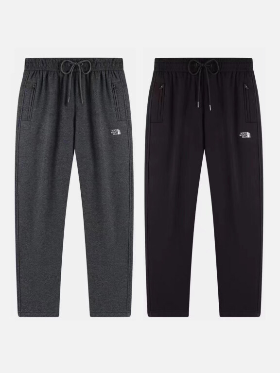 Men's Sporty Plain Drawstring Pockets Pants, Clothing Wholesale Market -LIUHUA, Pants