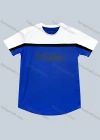 Wholesale Men's Casual V Neck Short Sleeve Colorblock Letter Print T-Shirt - Liuhuamall