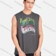 Wholesale Men's Casual Letter Round Neck Sleeveless Tank Tops S30# Gray Clothing Wholesale Market Liuhua