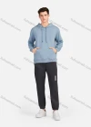 Wholesale Men's Casual Plain Long Sleeve Drawstring Hoodie With Kangaroo Pocket LF30# - Liuhuamall