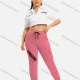 Wholesale Women's Casual Skinny Fit Flap Pockets Drawstring Sweatpants Pink Clothing Wholesale Market Liuhua
