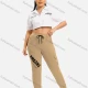Wholesale Women's Casual Skinny Fit Flap Pockets Drawstring Sweatpants Khaki Clothing Wholesale Market Liuhua