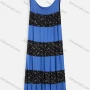 Wholesale Women's Casual Sleeveless Starry Sky Print Colorblock Maxi Tank Dress 307# preview