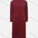 Wholesale Women's Casual Mock Neck Plain Pullover Long Sleeve Midi Sweater Dress 001# Maroon Clothing Wholesale Market Liuhua