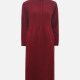 Women's Casual Mock Neck Plain Pullover Long Sleeve Midi Sweater Dress 001# Maroon Clothing Wholesale Market -LIUHUA
