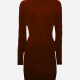 Women's Turtleneck Plain Pullover Long Sleeve Midi Sweater Dress 002# B607# Clothing Wholesale Market -LIUHUA