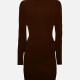 Women's Turtleneck Plain Pullover Long Sleeve Midi Sweater Dress 002# B623# Clothing Wholesale Market -LIUHUA