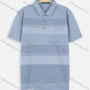 Wholesale Men's Short Sleeve Striped Pocket Casual Polo Shirt preview