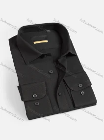 Wholesale Men's Casual Plain Long Sleeve Shirts 1901-12#, LIUHUA CLOTHING WHOLESALE