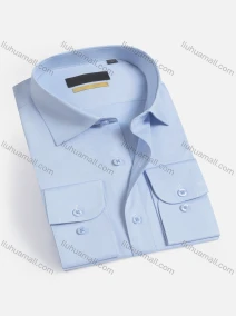 Wholesale Men's Casual Plain Long Sleeve Shirts 2102-16#, LIUHUA CLOTHING WHOLESALE