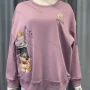 Wholesale Women's Casual Cartoon Pattern Round Neck 2-in-1 Long Sleeve Mid Length Blouse preview