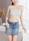 Wholesale Women's Plain Cartoon Graphics Double Straps Bra - Liuhuamall