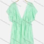 Wholesale Women's Sexy Plain Deep V Neck Flounce Sleeve Hollow Out Cover Up Top 013# preview