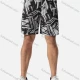 Wholesale Men's Athletic Workout Graffiti Elastic Waist Drawstring Zipper Pockets Shorts 7110# White Clothing Wholesale Market Liuhua