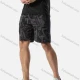 Wholesale Men's Athletic Workout Graffiti Elastic Waist Drawstring Zipper Pockets Shorts 7110# Dim Gray Clothing Wholesale Market Liuhua