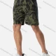 Wholesale Men's Athletic Workout Graffiti Elastic Waist Drawstring Zipper Pockets Shorts 7110# Army Green Clothing Wholesale Market Liuhua