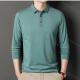 Wholesale Men's Business Plain Long Sleeve Striped Trim Slim Fit Polo Shirt 2513# Dark Cyan Wholesale Clothing Market & Suppliers -LIUHUAMALL