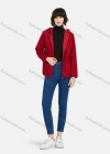 Wholesale Women's Casual Zipper Warm Polka Dots Print Hooded Jacket - Liuhuamall