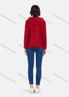 Wholesale Women's Casual Zipper Warm Polka Dots Print Hooded Jacket - Liuhuamall
