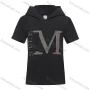 Wholesale Boys Casual 3D Letter Feature Letter Print Short Sleeve Hoodie preview