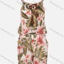 Wholesale Women's Sleeveless Spaghetti Strap Keyhole Neck Floral Print Romper preview