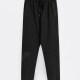 Men's Sporty Plain Striped Trim Drawstring Zipper Pockets Pants Black Clothing Wholesale Market -LIUHUA