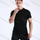 Wholesale Men's Athletic Workout Breathable Quick Dry Short Sleeve T-shirt B90087# Black Clothing Wholesale Market Liuhua