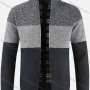 Wholesale Men's Casual Long Sleeve Full Zip Colorblock Chunky Knit Jackets preview