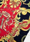 Wholesale Women's African 3/4 Sleeve Boat Neck Plus Size Baroque Print Midi Dress - Liuhuamall