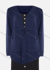 Wholesale Women's Plain Tie Front Dual Pocket Rib-knit Trim High Low Hem Cardigan - Liuhuamall