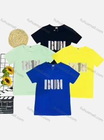 Wholesale Boy's Casual Letter Print Round Neck Short Sleeve Tee, LIUHUA CLOTHING WHOLESALE