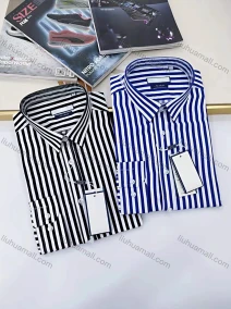 Wholesale Men's Casual Striped Long Sleeve Button Down Shirt, LIUHUA CLOTHING WHOLESALE