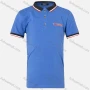 Wholesale Boys Casual Plain Embroidery Contrast Collar Striped Trim Short Sleeve Polo Shirt preview
