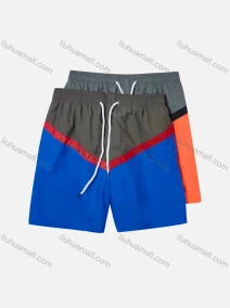 Wholesale Men's Casual Colorblock Drawstring Shorts, LIUHUA CLOTHING WHOLESALE