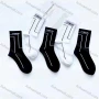 Wholesale Women's Comfy Striped Crew Mediun Cotton Socks (10 pairs of socks in one package) preview